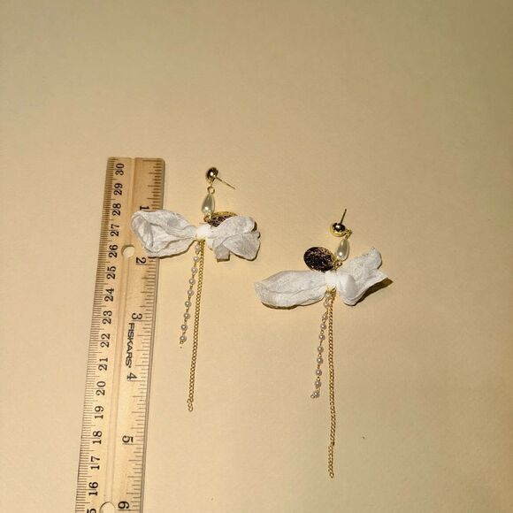 Pearl drop earrings N834 - Picture 4 of 4